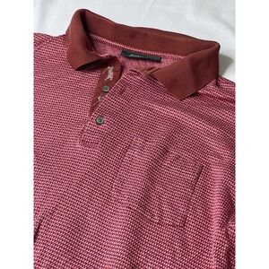 Vintage Bobby Jones Polo Shirt Size L Men's Golf Brown Triangle Design